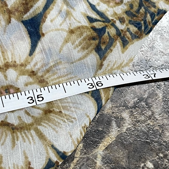 American Eagle Women's XS Sheer Blue and Cream Floral Kimono Cardigan (sku313) - Picture 7 of 11